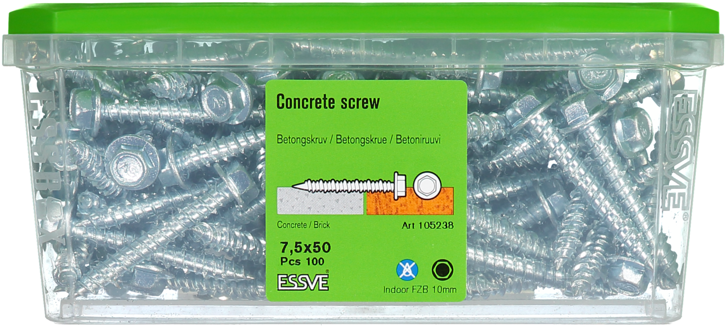 BETONGSKRUV 6K/10 FZB 7,5X50 100ST