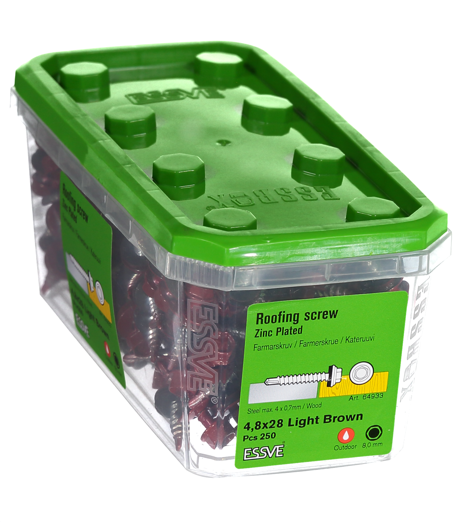 FARMARSKRUV BS LJUSBRUN 4.8X28 250ST