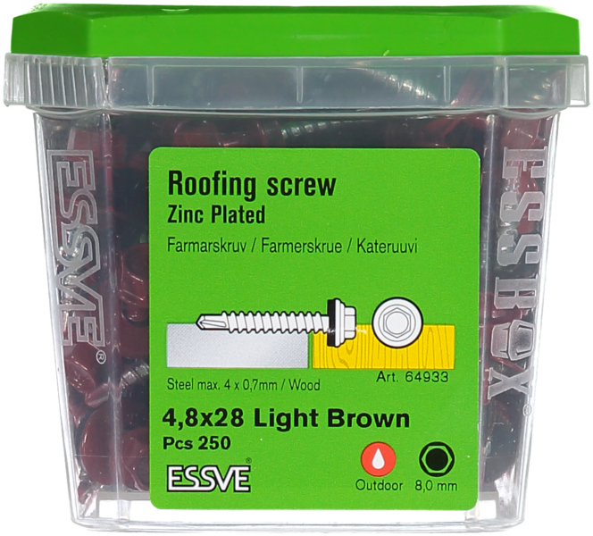 FARMARSKRUV BS LJUSBRUN 4.8X28 250ST