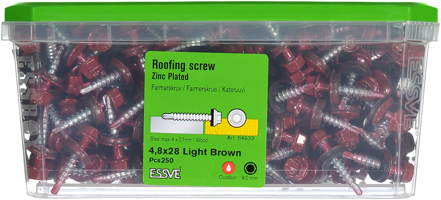 FARMARSKRUV BS LJUSBRUN 4.8X28 250ST