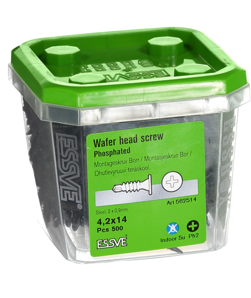 MONTAGESKRUV BS 4,2X14MM 500ST FOSFATERAD