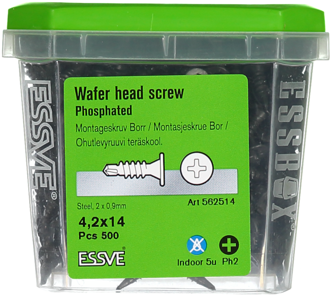 MONTAGESKRUV BS 4,2X14MM 500ST FOSFATERAD