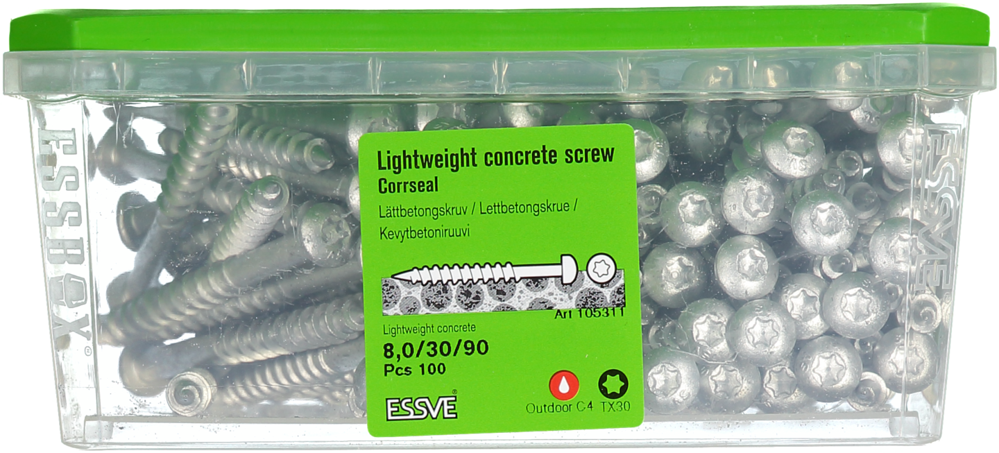 LÄTTBETONGSKRUV KS CS 8X90 100