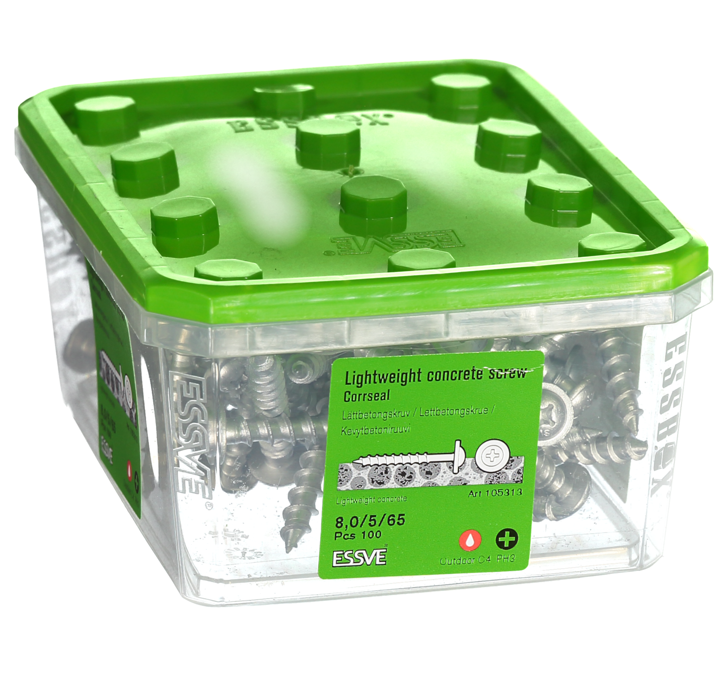 LÄTTBETONGSKRUV CS 8X65 100ST 105313