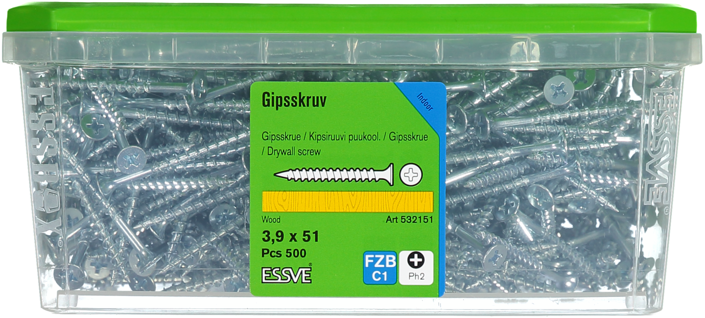 GIPSSKRUV FZB 3,9X51 500ST