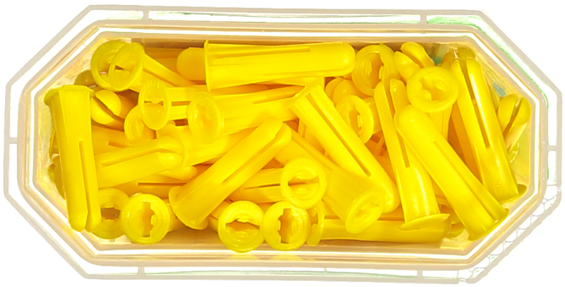 PLASTPLUGG GUL 100ST 5,5X25MM