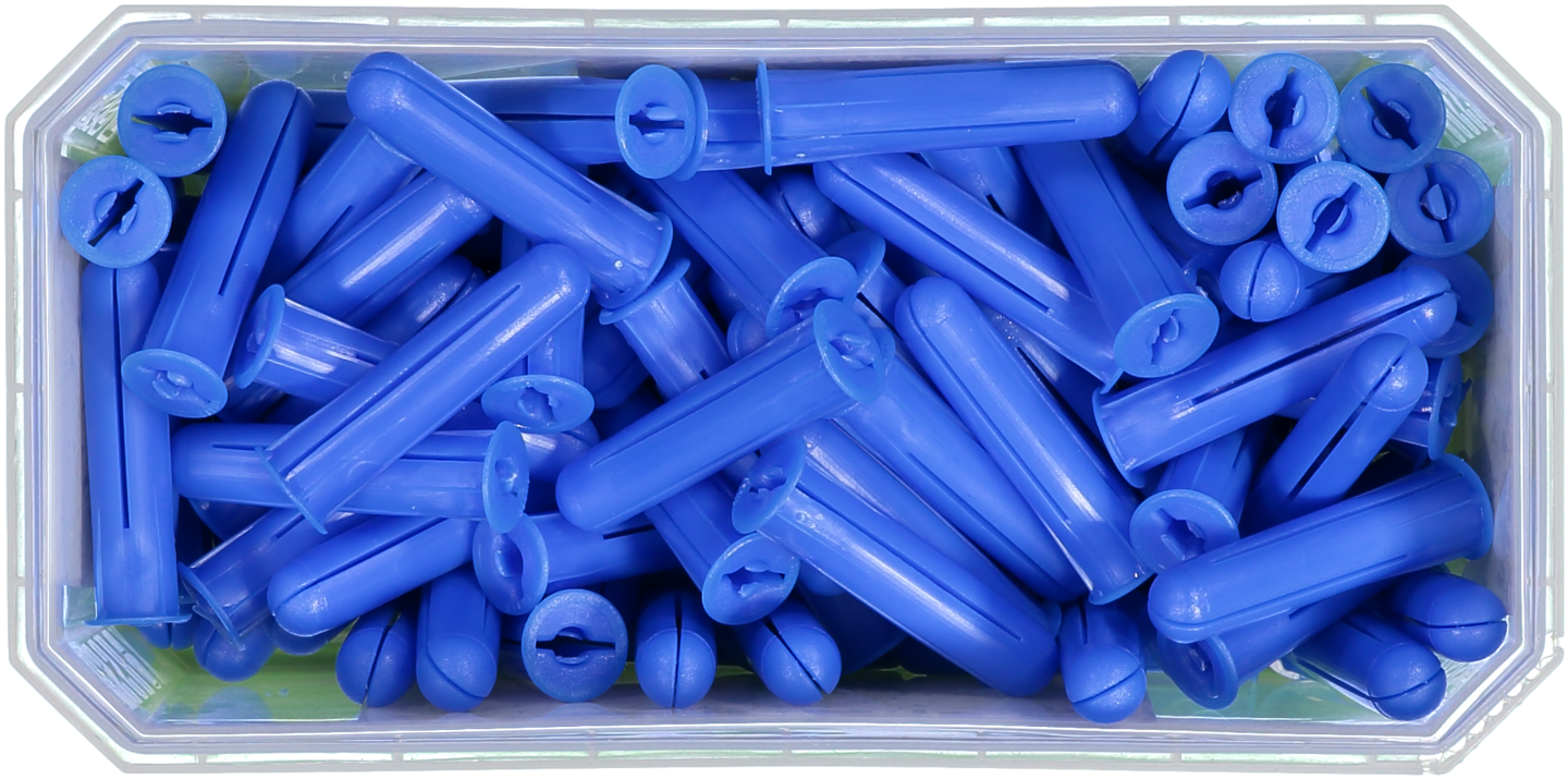 PLASTPLUGG BLÅ 100ST 10,0X45MM