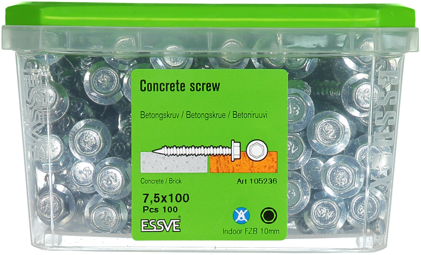 BETONGSKRUV 6K/10 FZB 7,5X100 100ST