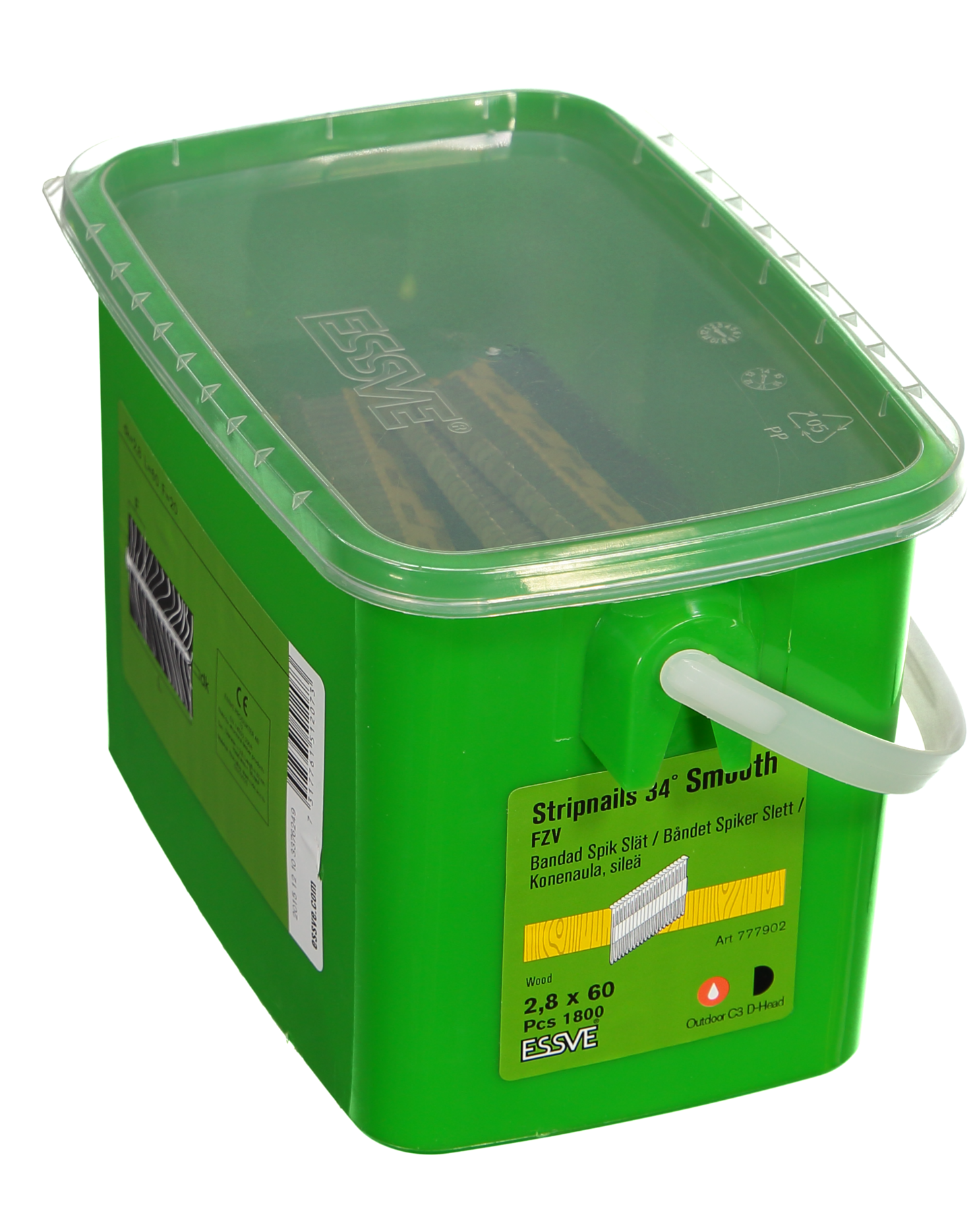 MASKINSPIK ESSVE 34GR SLÄT SPIK FZV 2,8X60 HINK