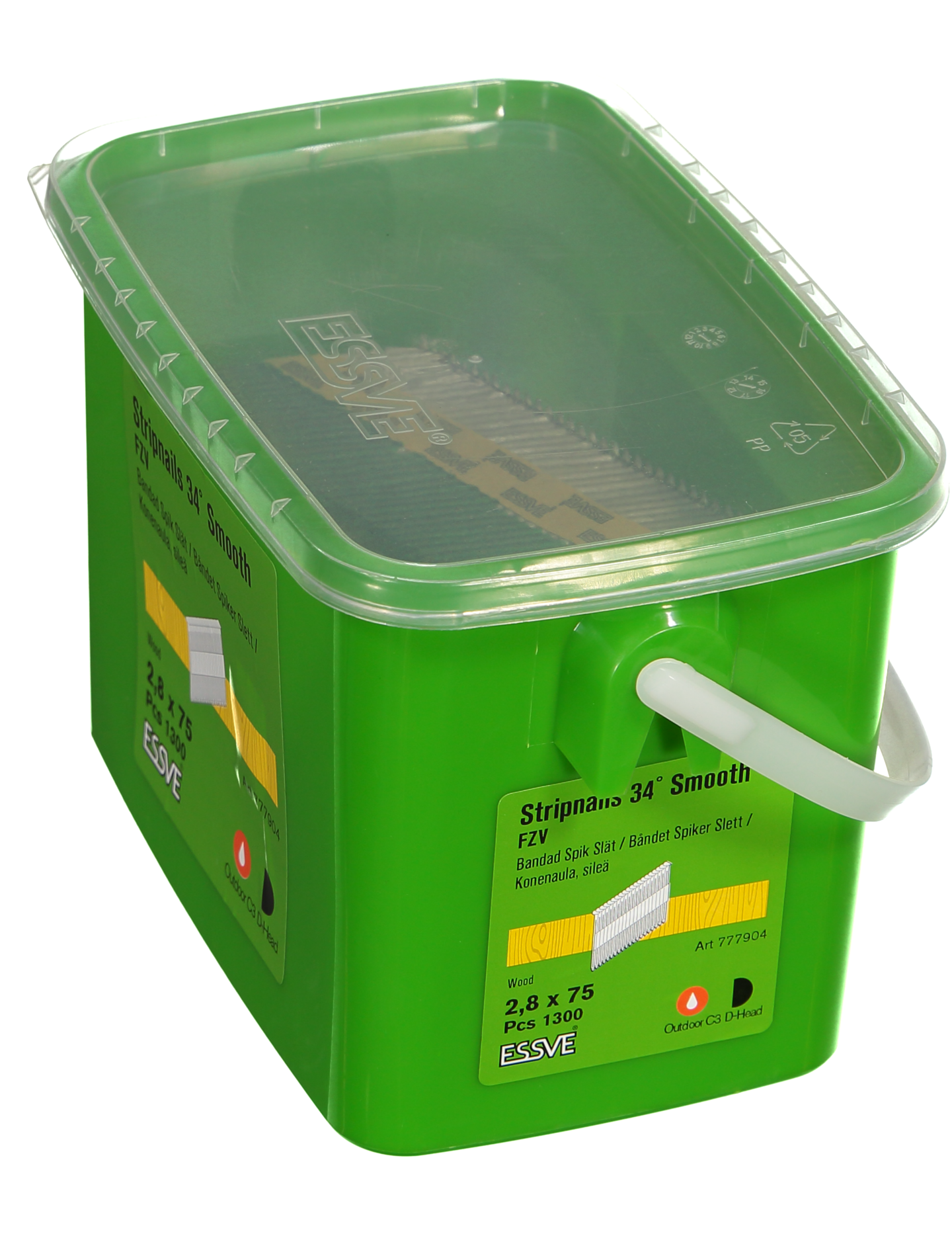 MASKINSPIK ESSVE 34GR SLÄT SPIK FZV 2,8X75 HINK