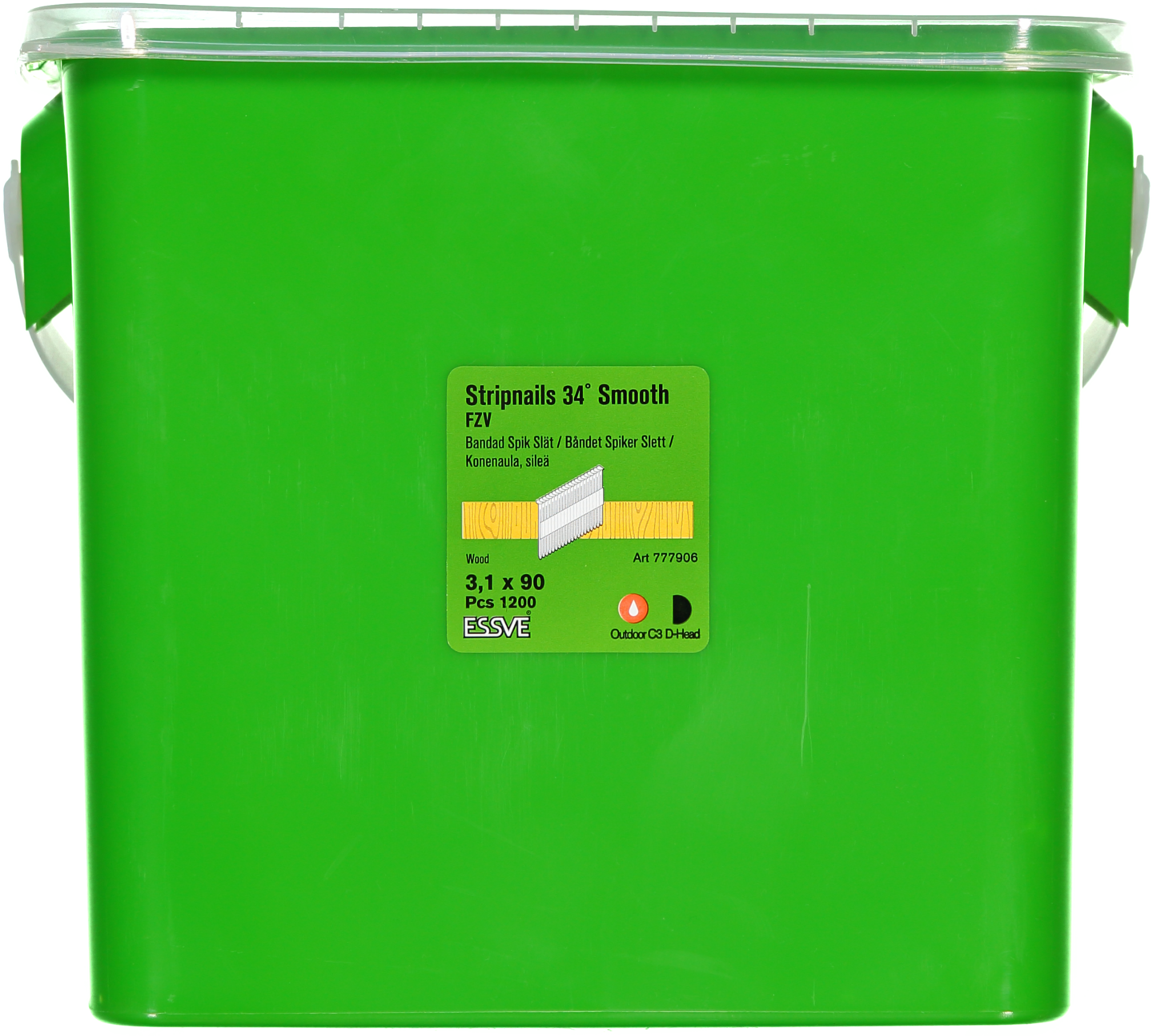 MASKINSPIK ESSVE 34GR SLÄT SPIK FZV 3,1X90 HINK