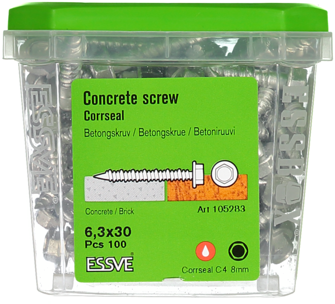 BETONGSKRUV 6KF CS 6.3X30 100ST