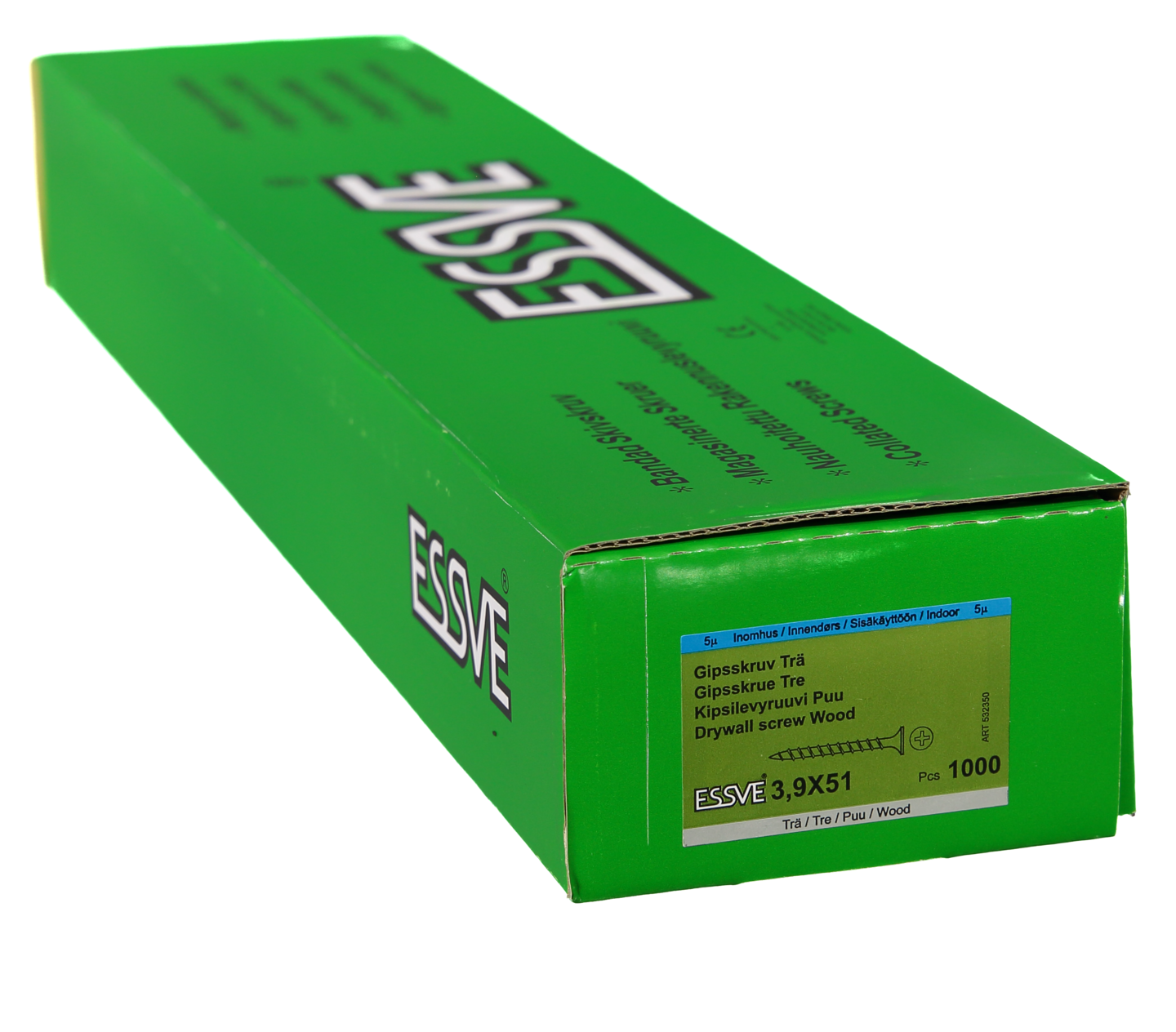 GIPSSKRUV TRÄ FZB 3,9X50 BANDAD 1000ST