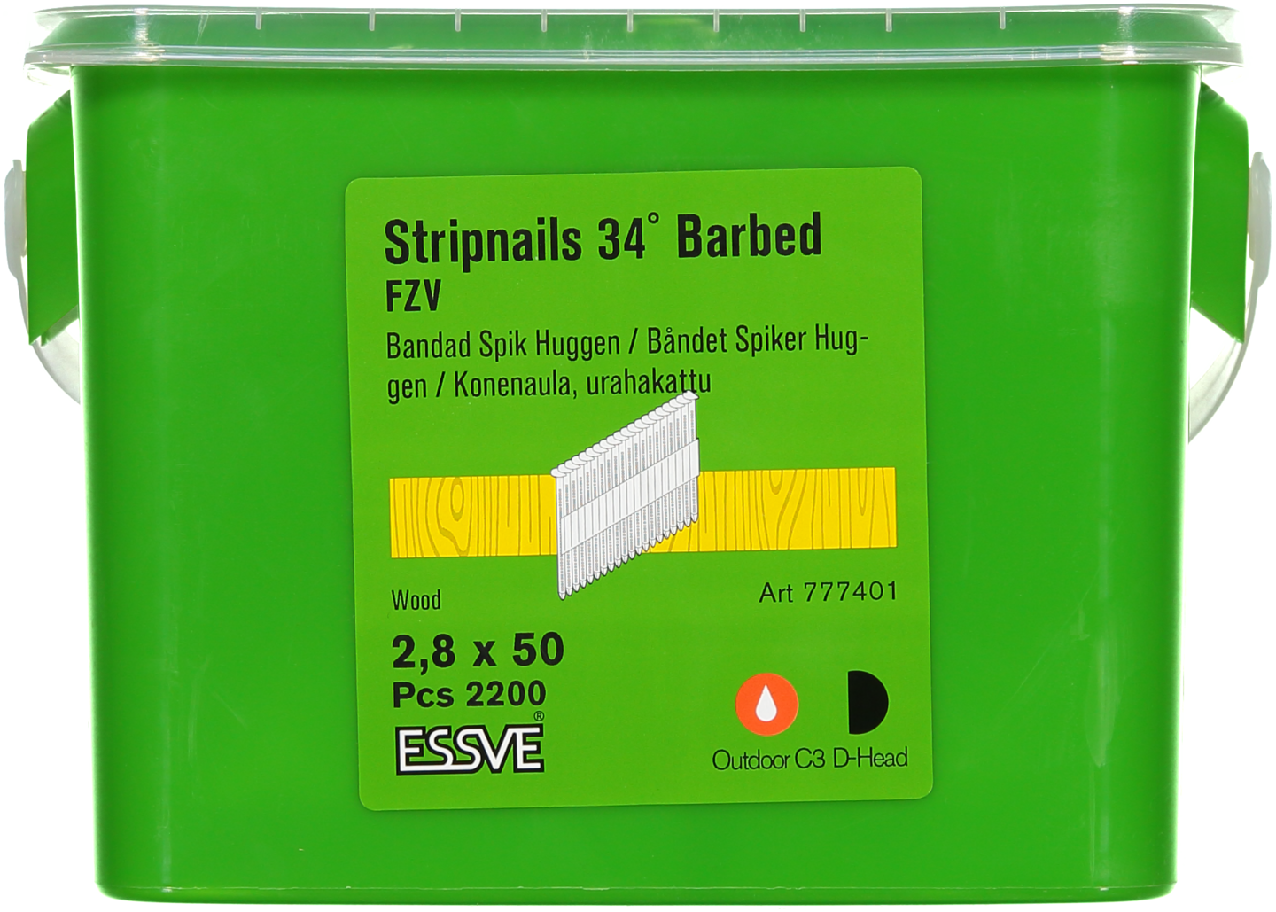 MASKINSPIK 34GR 2,8X50 2200ST BANDAD D-HUVUD