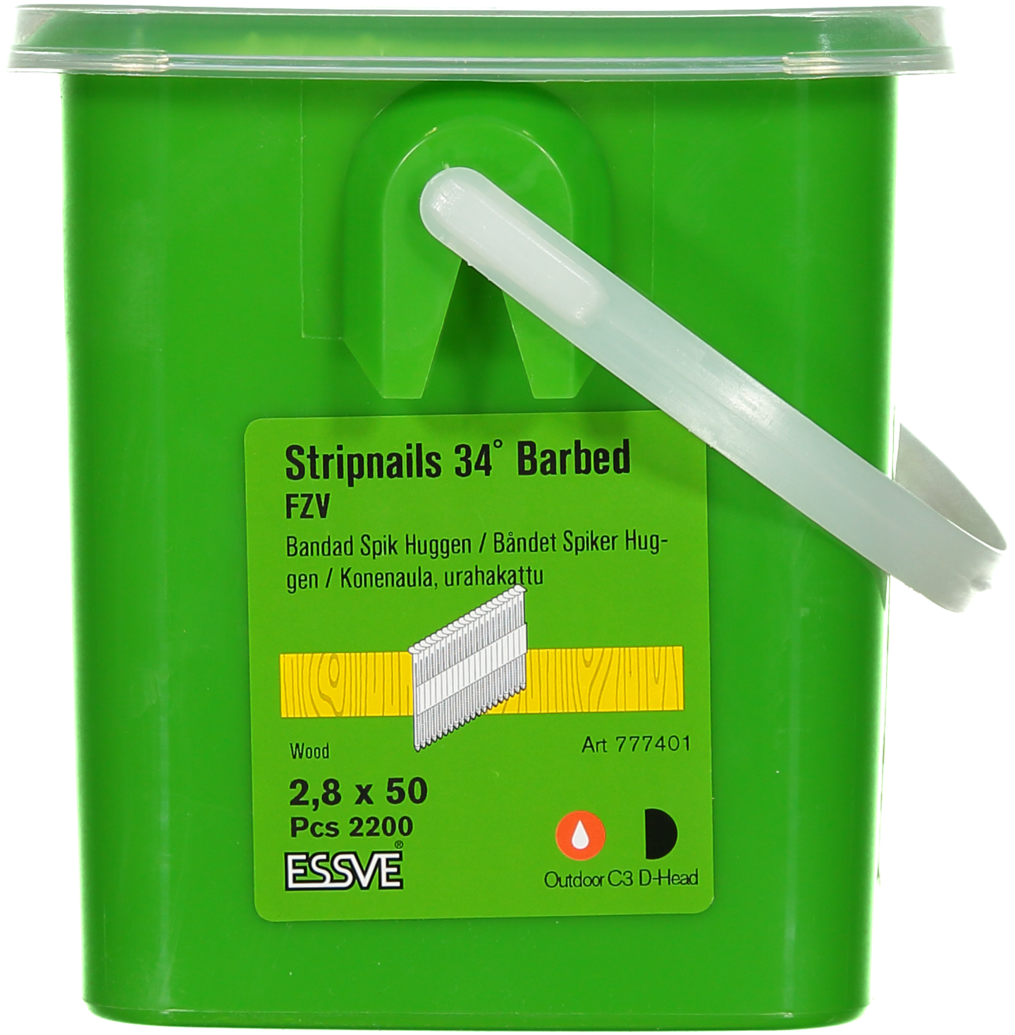 MASKINSPIK 34GR 2,8X50 2200ST BANDAD D-HUVUD