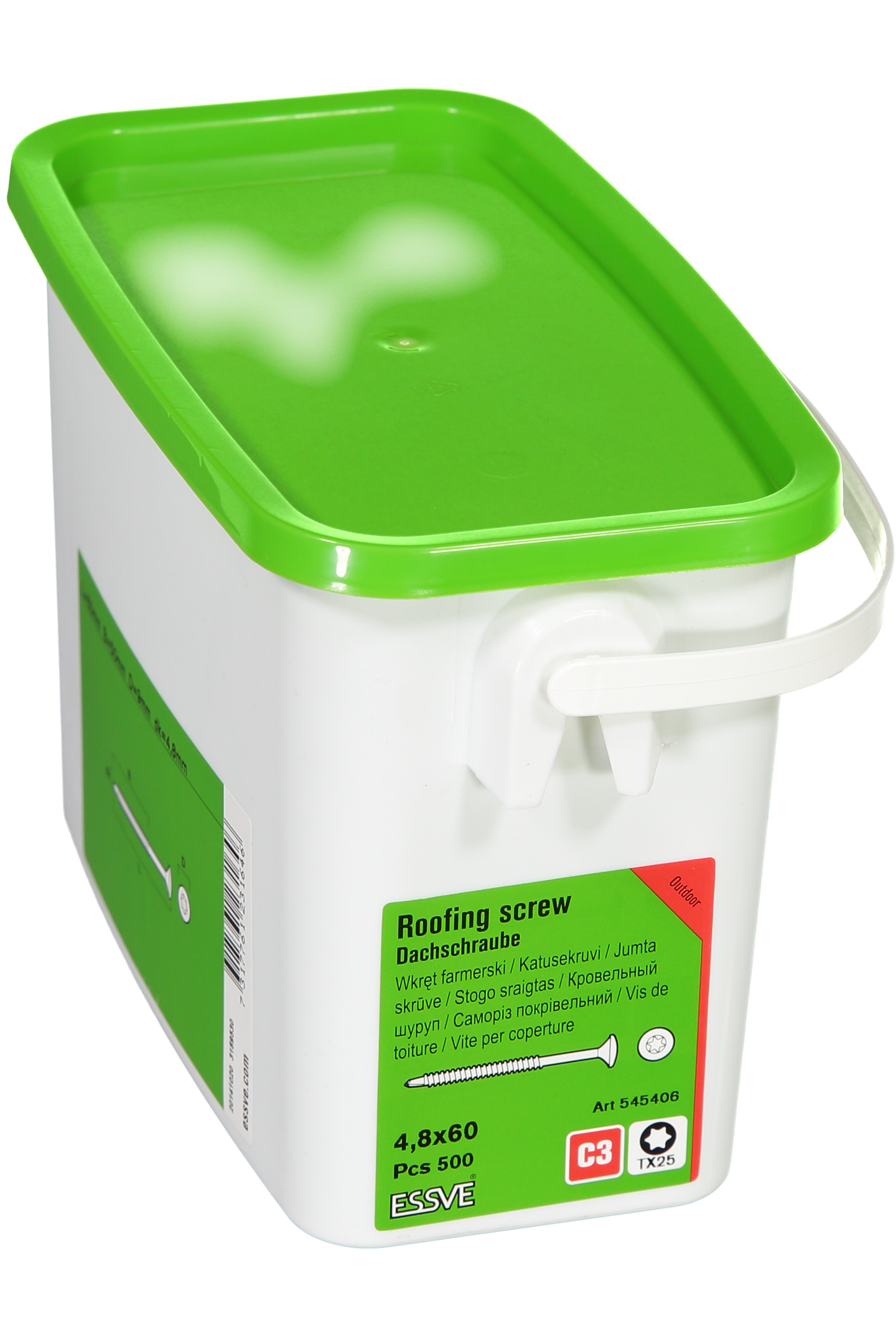 TAKSKRUV ESSVE MED BORRSPETS TX25 SILVER RUSPERT 4,8X60 500ST