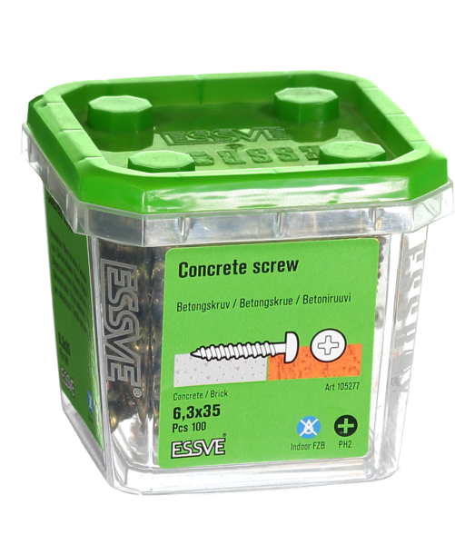 BETONGSKRUV KS FZB 6.3X35 100ST