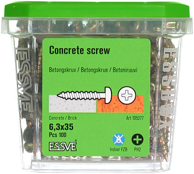 BETONGSKRUV KS FZB 6.3X35 100ST