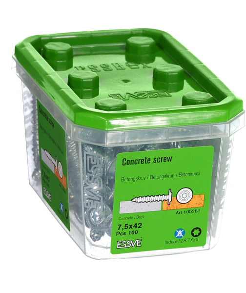 BETONGSKRUV WAF FZB 7,5X42 100ST