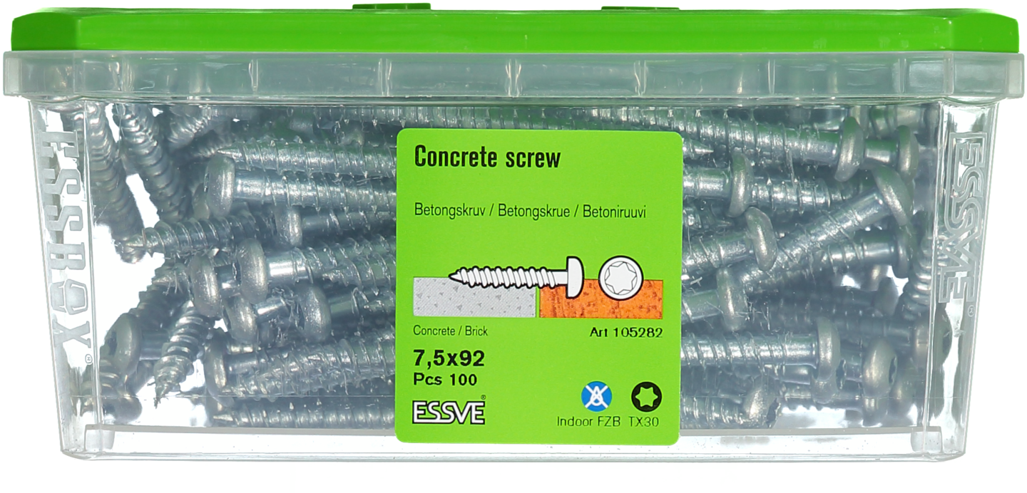 BETONGSKRUV KS FZB 7.5X92 100ST