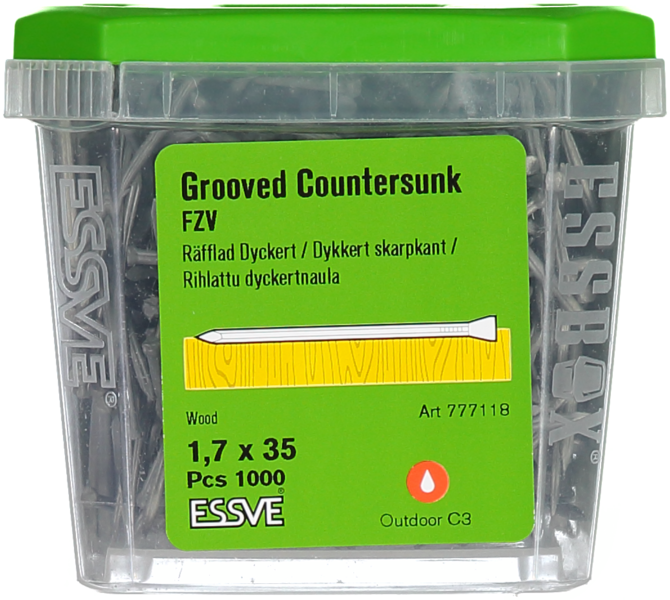 DYCKERT ESSVE RÄFFLAD FZV P 1,7X35 1000ST