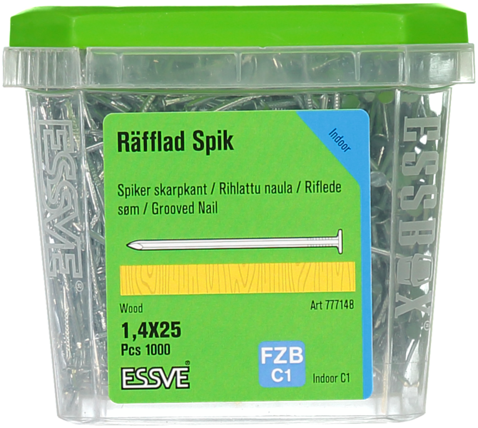 TRÅDSPIK RÄFFLAD FZB 25X1.4 1000ST