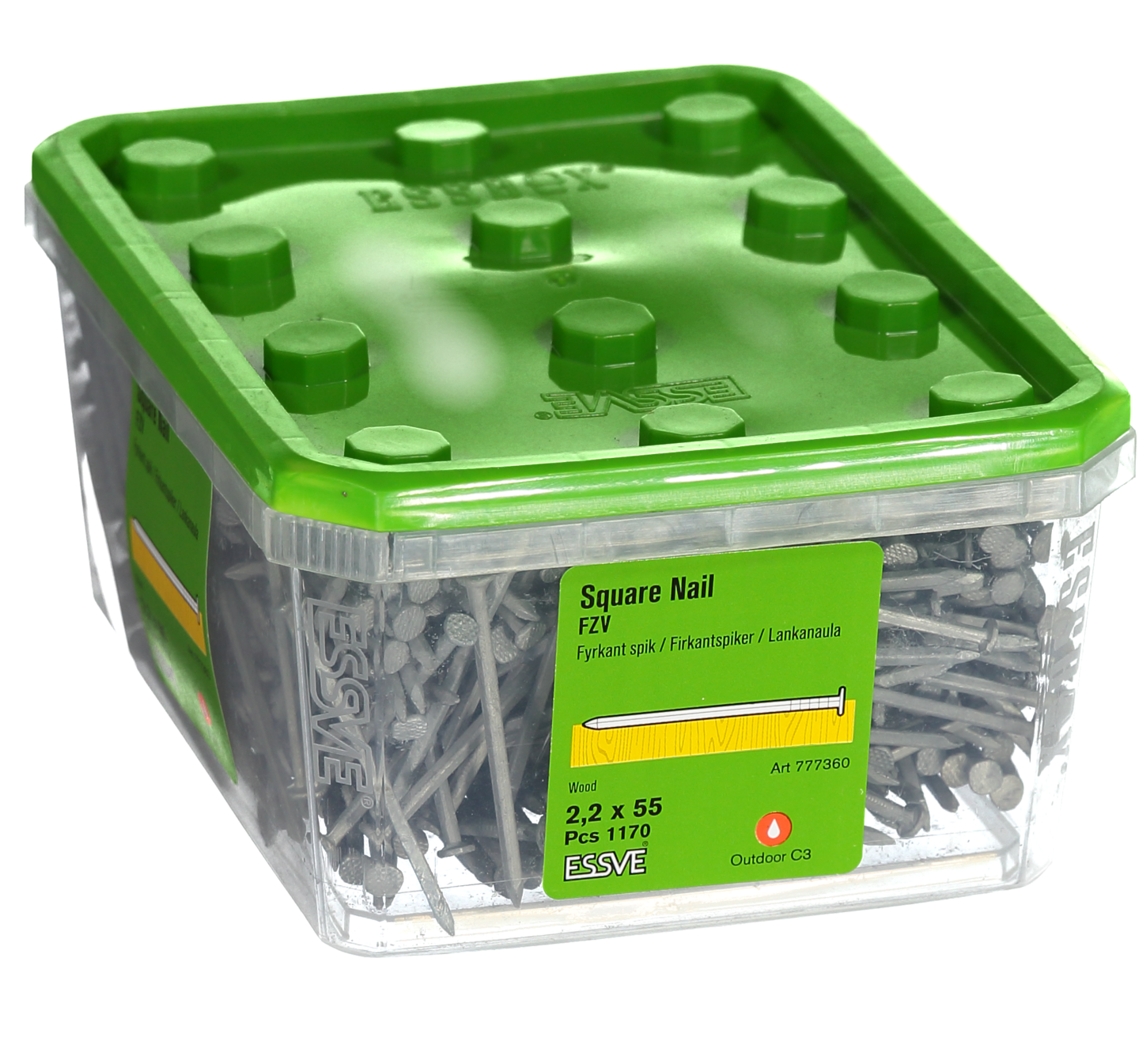 TRÅDSPIK FYRKANT FZV 55X2.2 1170ST