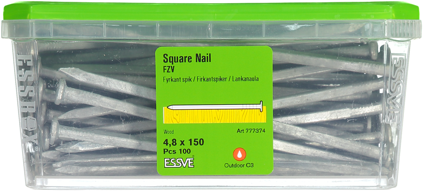 TRÅDSPIK ESSVE FYRKANT FZV 150X4.8 100ST