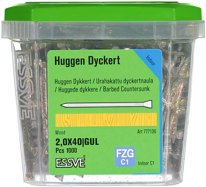 DYCKERT RÄFFLAD GULK 40X2,0 HUGGEN FP/1000