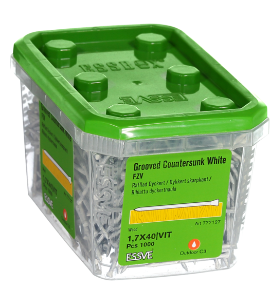 DYCKERT ESSVE VITLACKERAD 1,7X40 1000ST