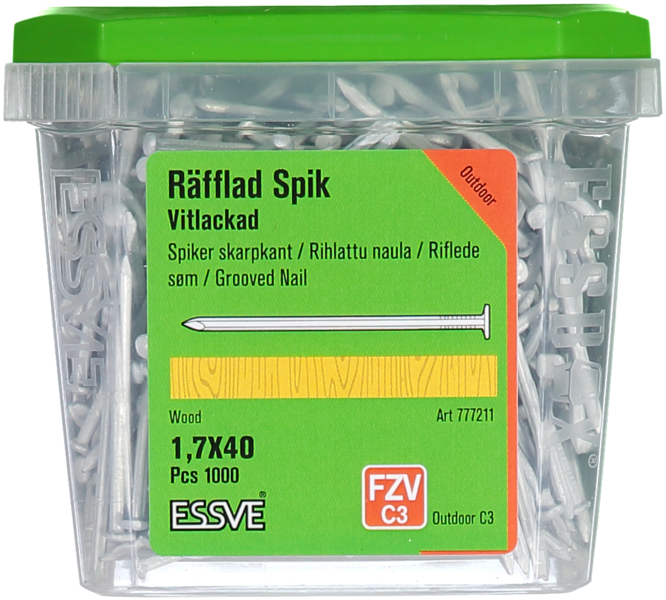 TRÅDSPIK LKH RÄFFLAD VIT VIT 40X1.7 1000ST