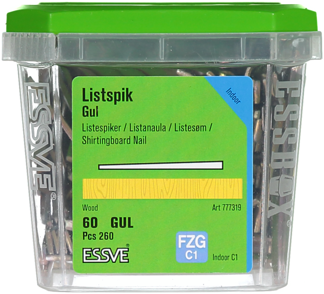 LISTSPIK ESSVE GUL FZB 60MM 260ST