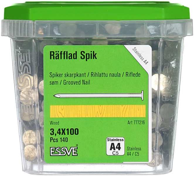 TRÅDSPIK RÄFFLAD A4 100X3.4 140ST