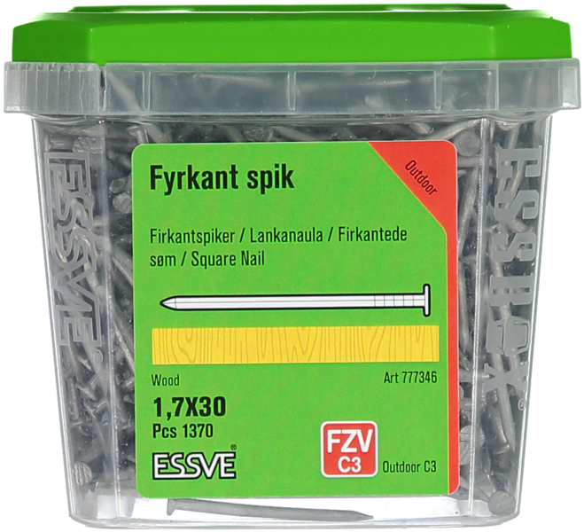 SPIK FYRKANT FZV 30X1.7 1370ST
