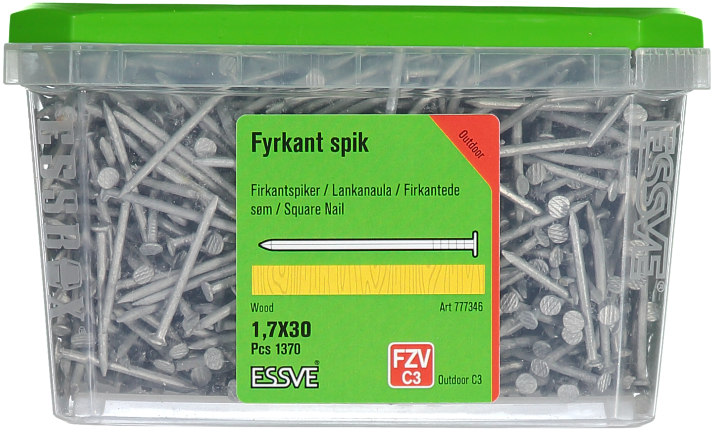 SPIK FYRKANT FZV 30X1.7 1370ST