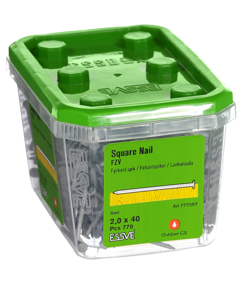 TRÅDSPIK FYRKANT FZV 2.0X40 770ST