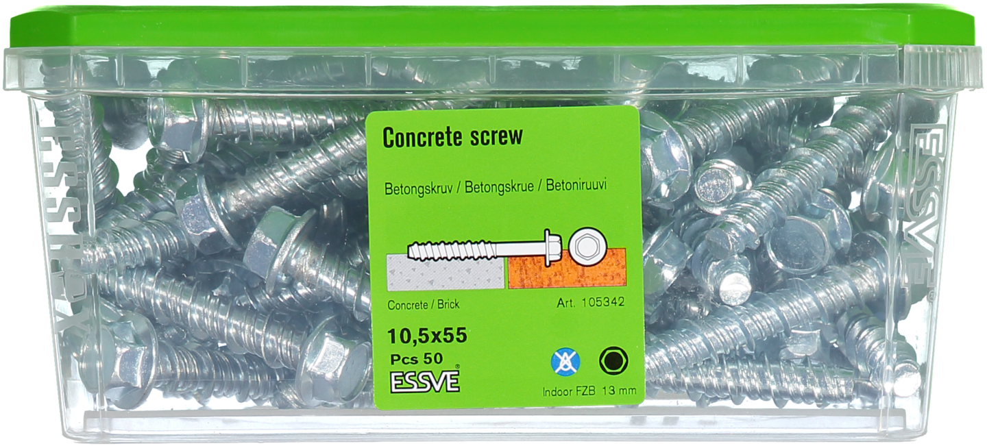 BETONGSKRUV 6KF FZB 10,5X55 50ST