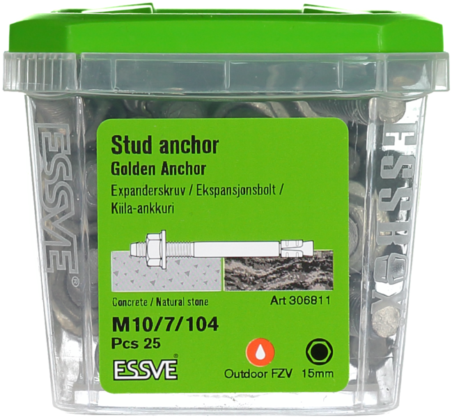 EXPANDER FZV M10X104 25ST GOLDEN ANCHOR