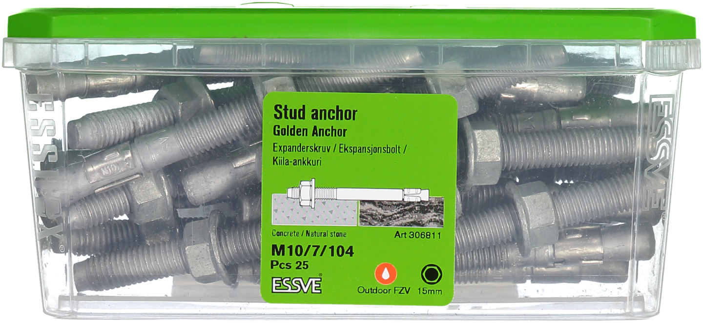 EXPANDER FZV M10X104 25ST GOLDEN ANCHOR