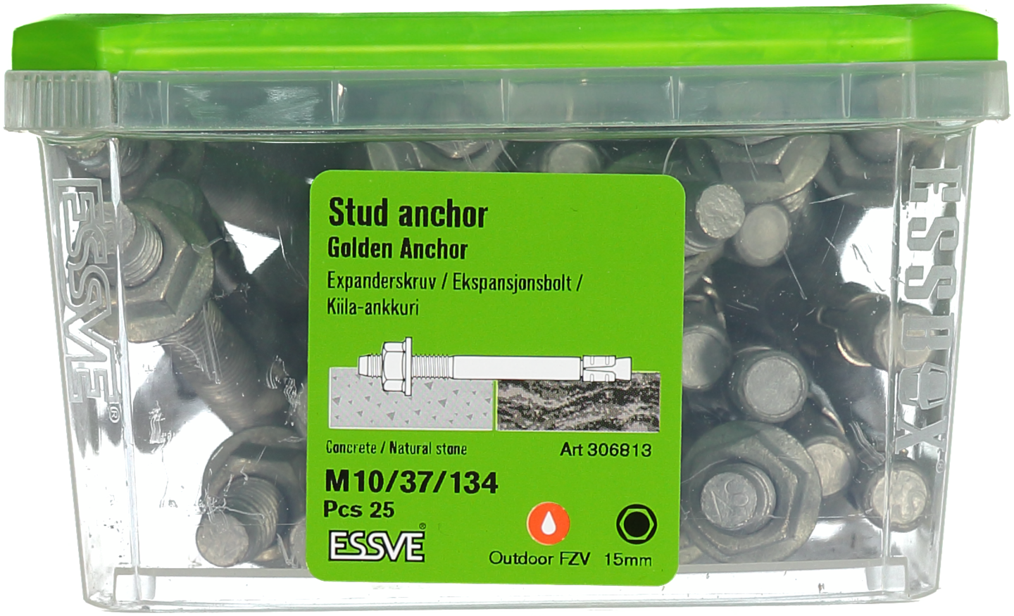 EXPANDER FZV M10X134 25ST GOLDEN ANCHOR