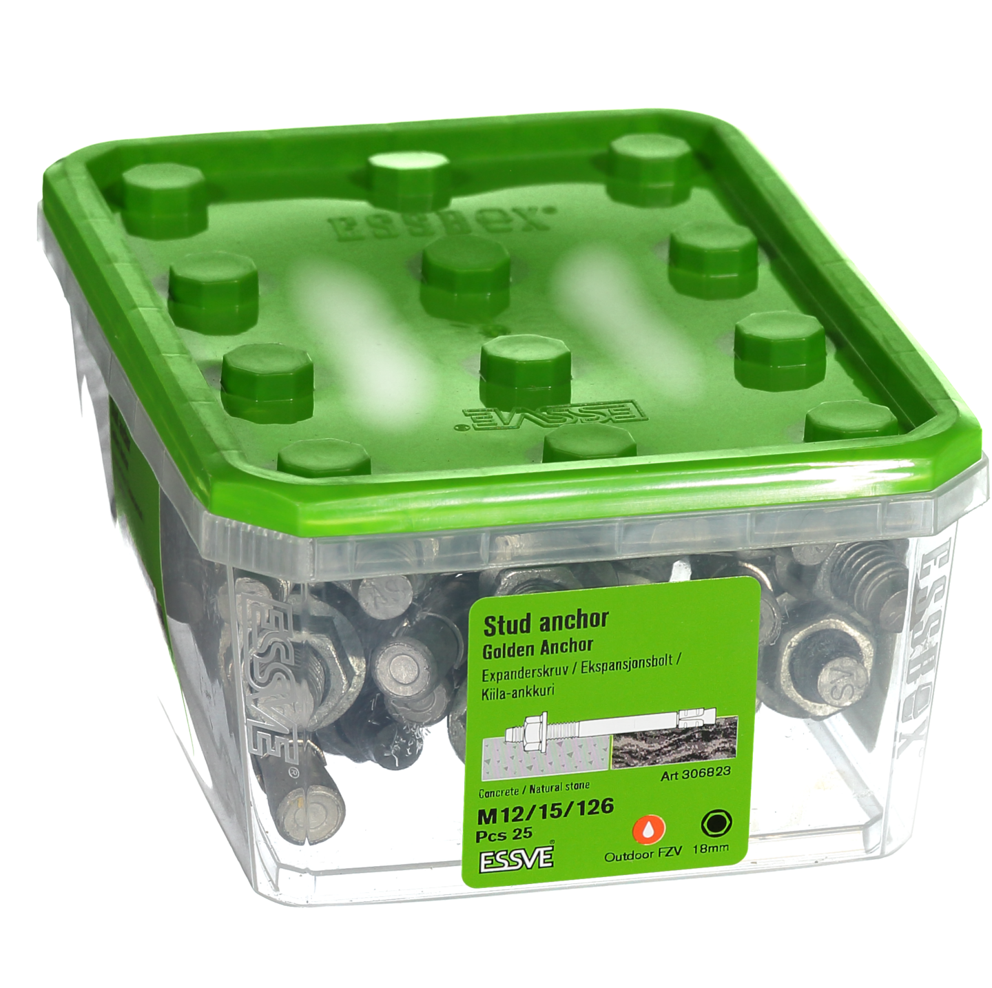 EXPANDER FZV M12X126 25ST GOLDEN ANCHOR