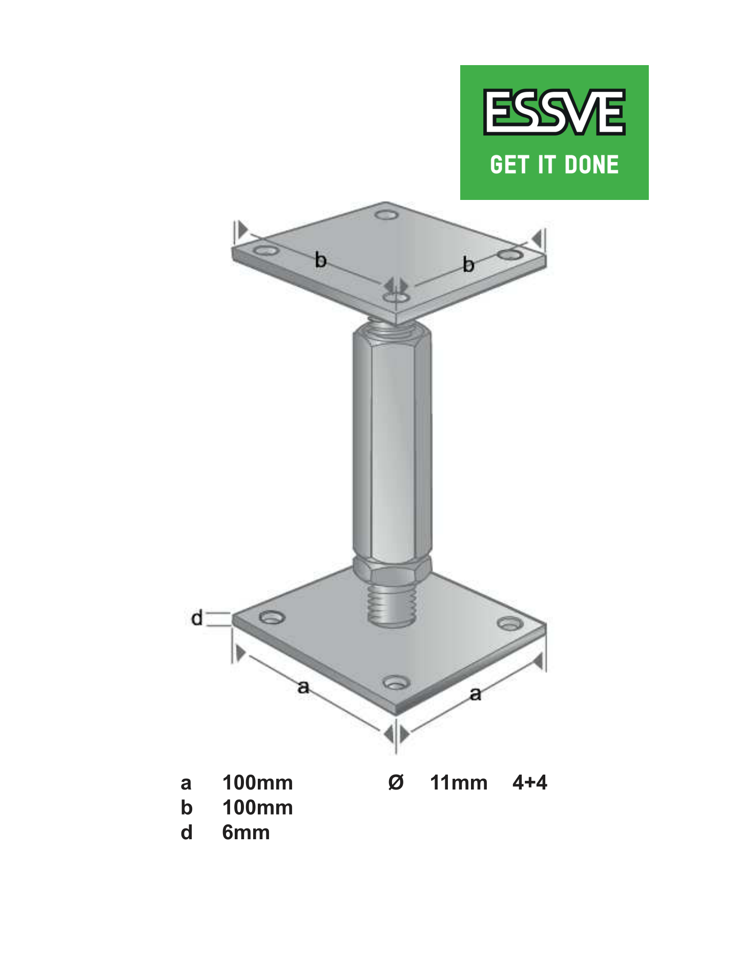 STOLPSKO JU FZV 100X100X127/165