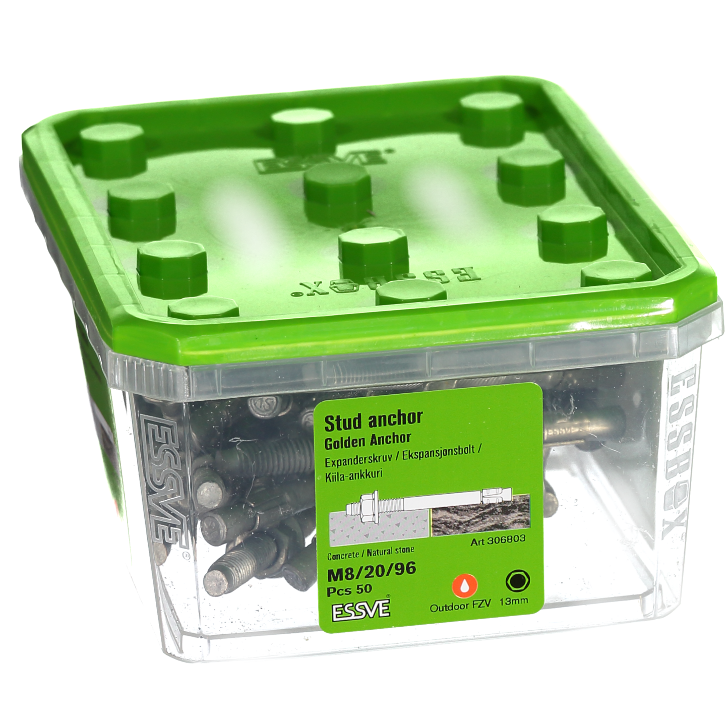 EXPANDER FZV M8X96 50ST GOLDEN ANCHOR