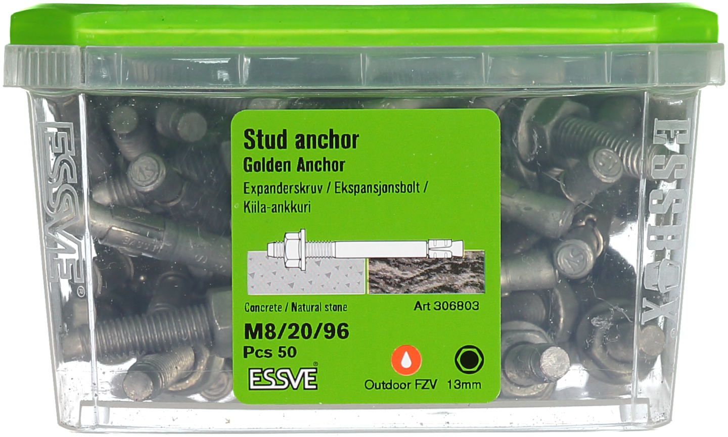 EXPANDER FZV M8X96 50ST GOLDEN ANCHOR