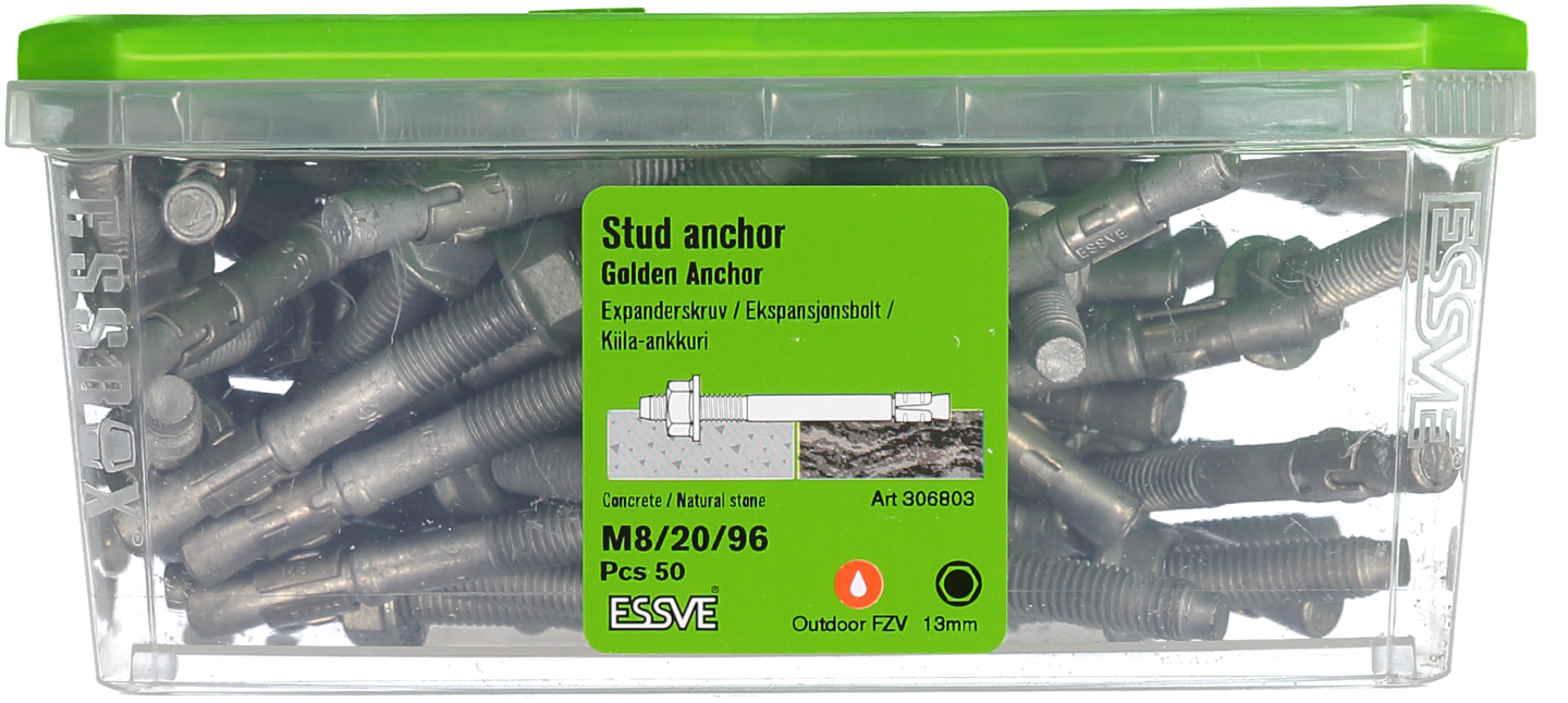 EXPANDER FZV M8X96 50ST GOLDEN ANCHOR