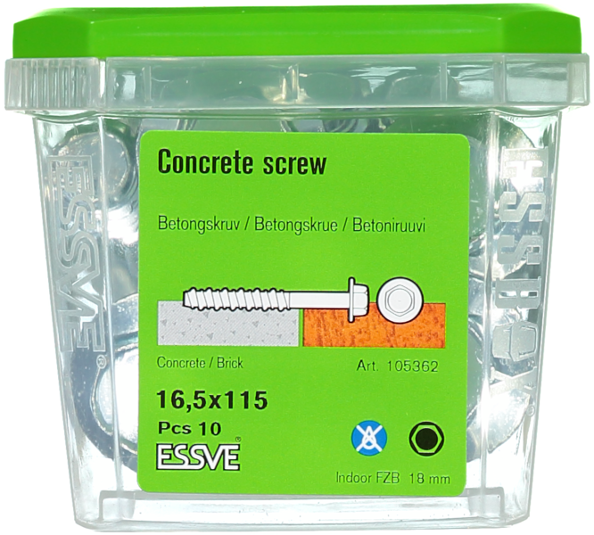 BETONGSKRUV 6KF FZB 16,5X115 10ST