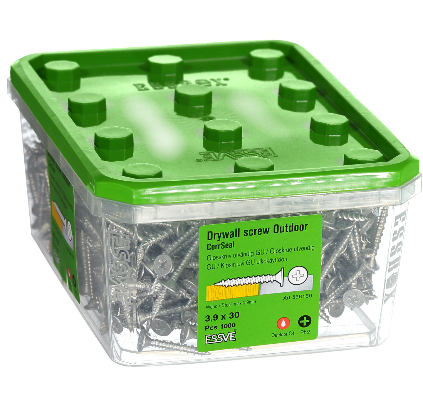 GIPSSKRUV UTV 3,9X30 TRÄ/STÅLREGEL 1000ST