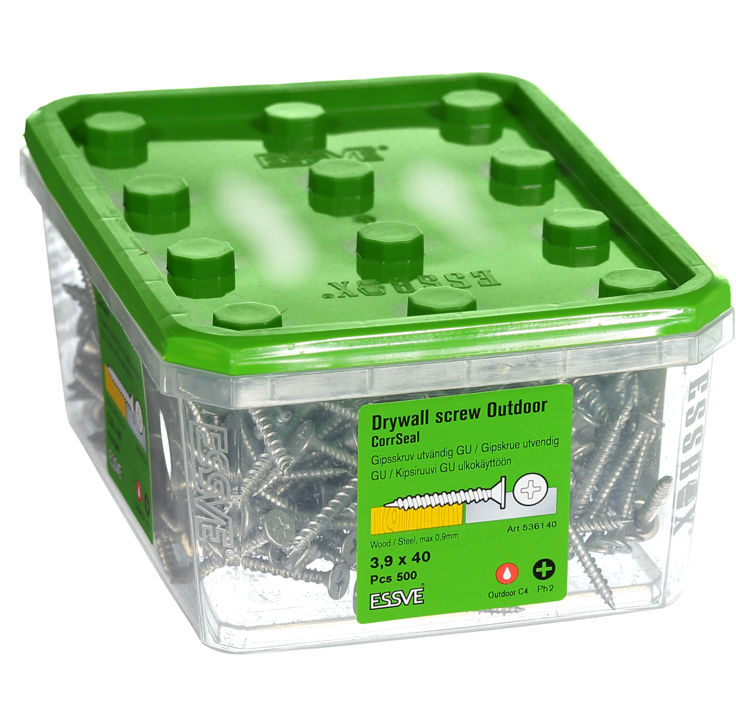 GIPSSKRUV GU K CS 3,9X40 500ST UTV TRÄ/STÅLREGEL