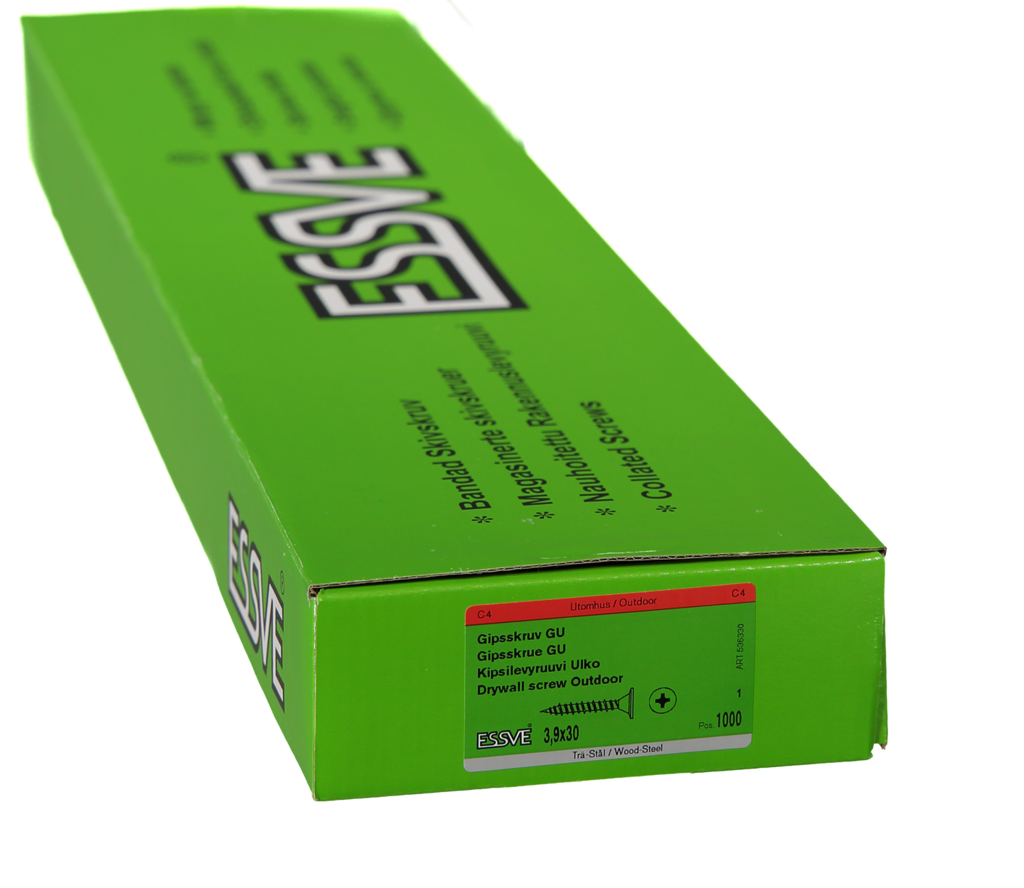 GIPSSKRUV KOM BA 3,9X30 1000ST BANDAD UTV TRÄ/STÅL FZB