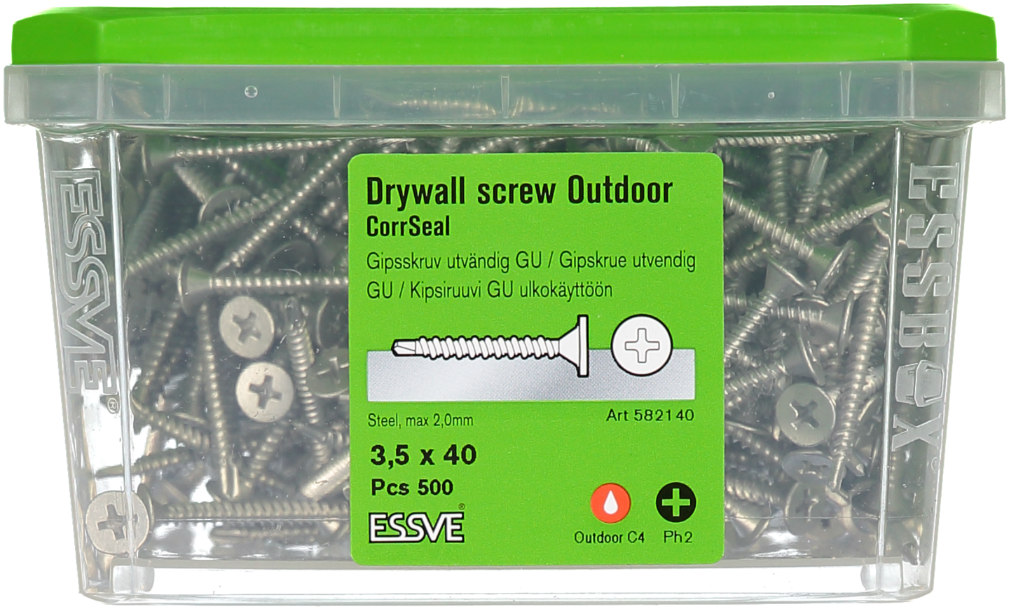 GIPSSKRUV ESSVE GU B CS 3,5X40 500ST UTV 500ST